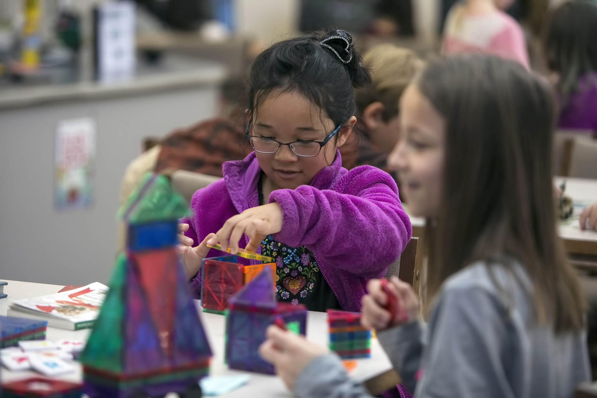 students working on a STEM project