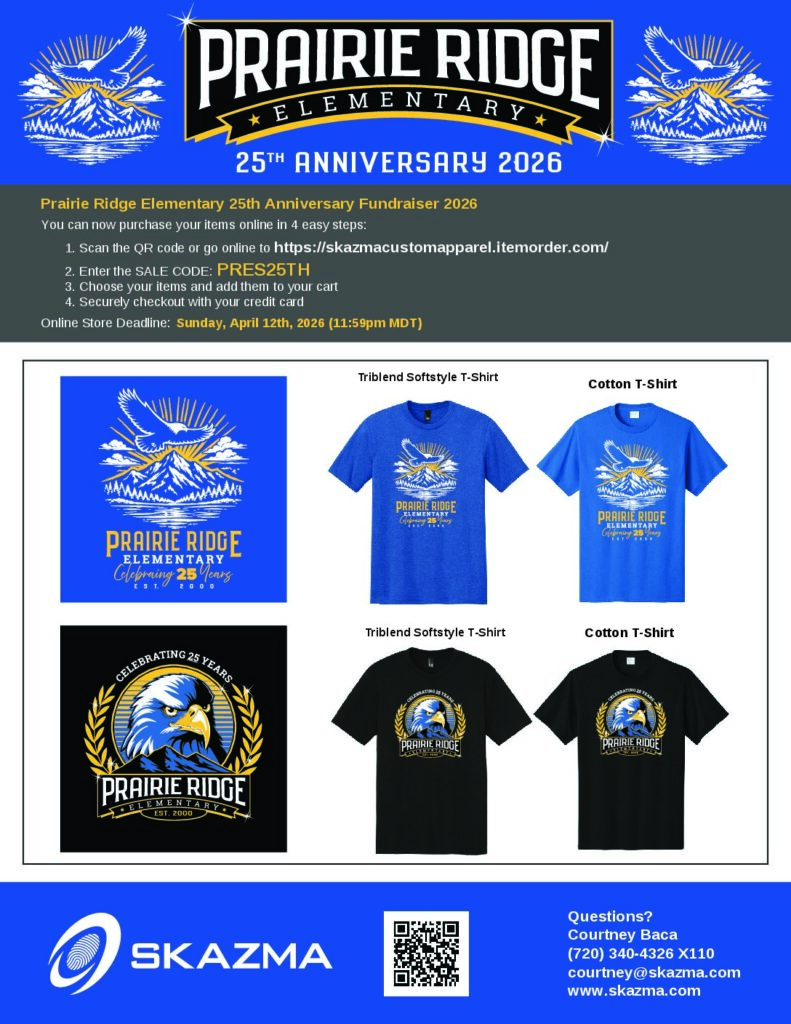 25th Anniversary t-shirt flyer. 
Follow this link to purchase: https://skazmacustomapparel.itemorder.com/
Use sale code: PRES25TH

Choose your items and add them to your cart
Securely checkout with your credit card